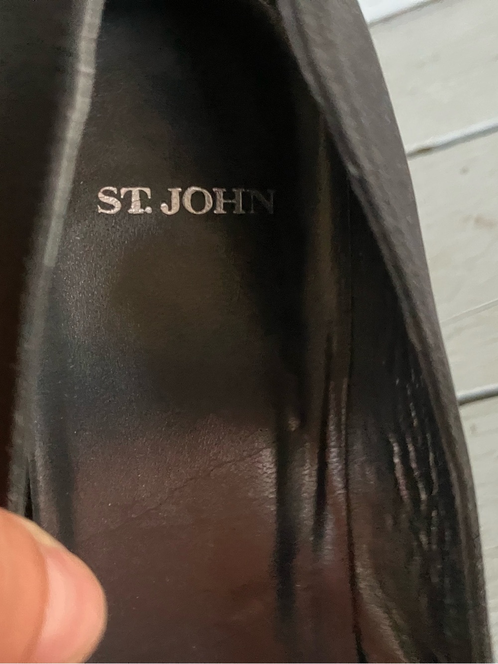 St. John Black Pumps with Gold Buckle Accent (Slim Size 9) - Picture 6 of 14